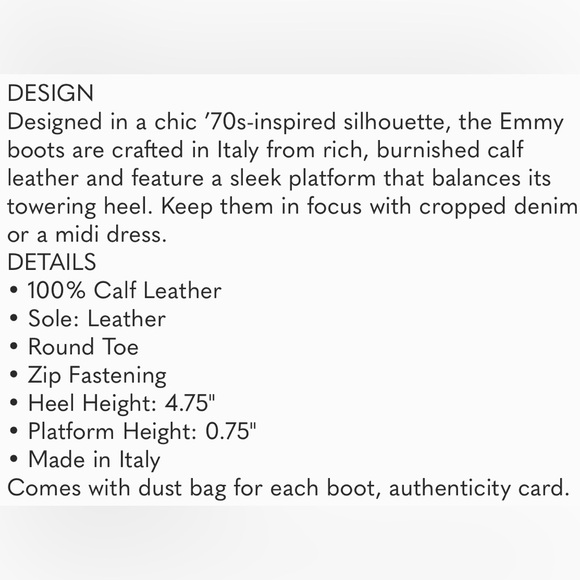 Beautiful Michael Kors Collection Emmy Burnished Calf Leather Platform Boot. NEW - Picture 5 of 5